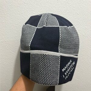 Blue and grey Lv beanie